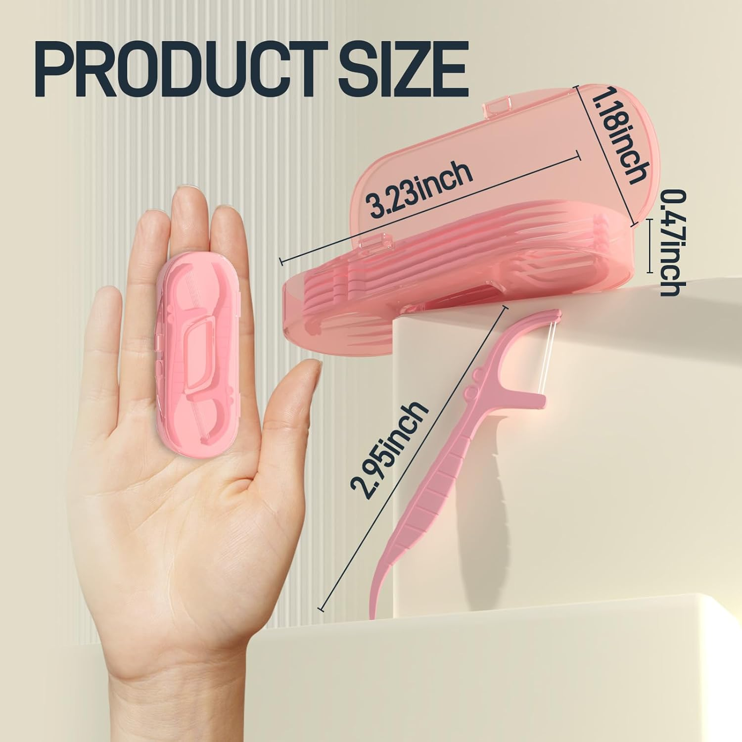 Holy Rose Pink Dental Floss Picks with Micro Travel Case - 6-Box Pack (10 Double String Flossers Each) - Easy Teeth Clean for Adults, Perfect for Home and On-The-Go Flossing image number 4