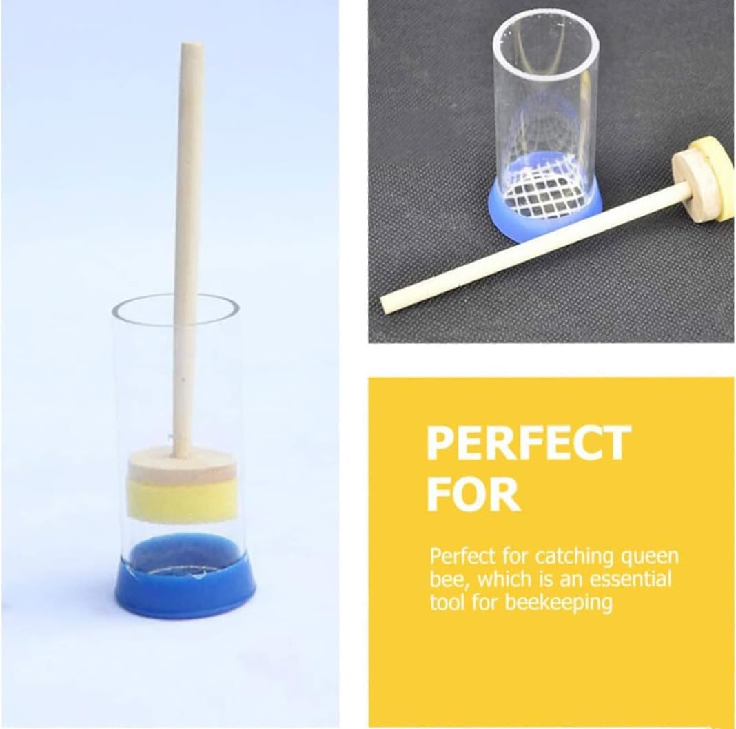 Queen Catcher Container Bottle, Lightweight Portable Bee Marking Tool with Safe Material, Easy to Use for Queen Bee Identification, Essential Beekeeping Supplies Random Color image number 2