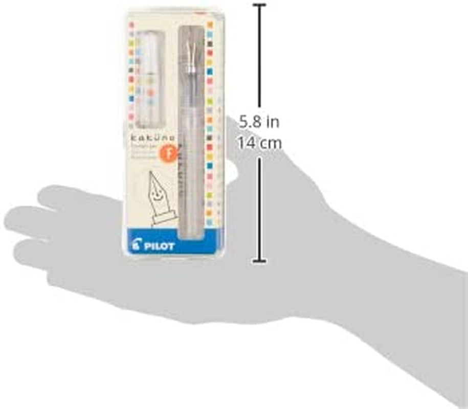 PILOT Kakuno Fountain Pen, Clear Barrel, Fine Nib (10819)