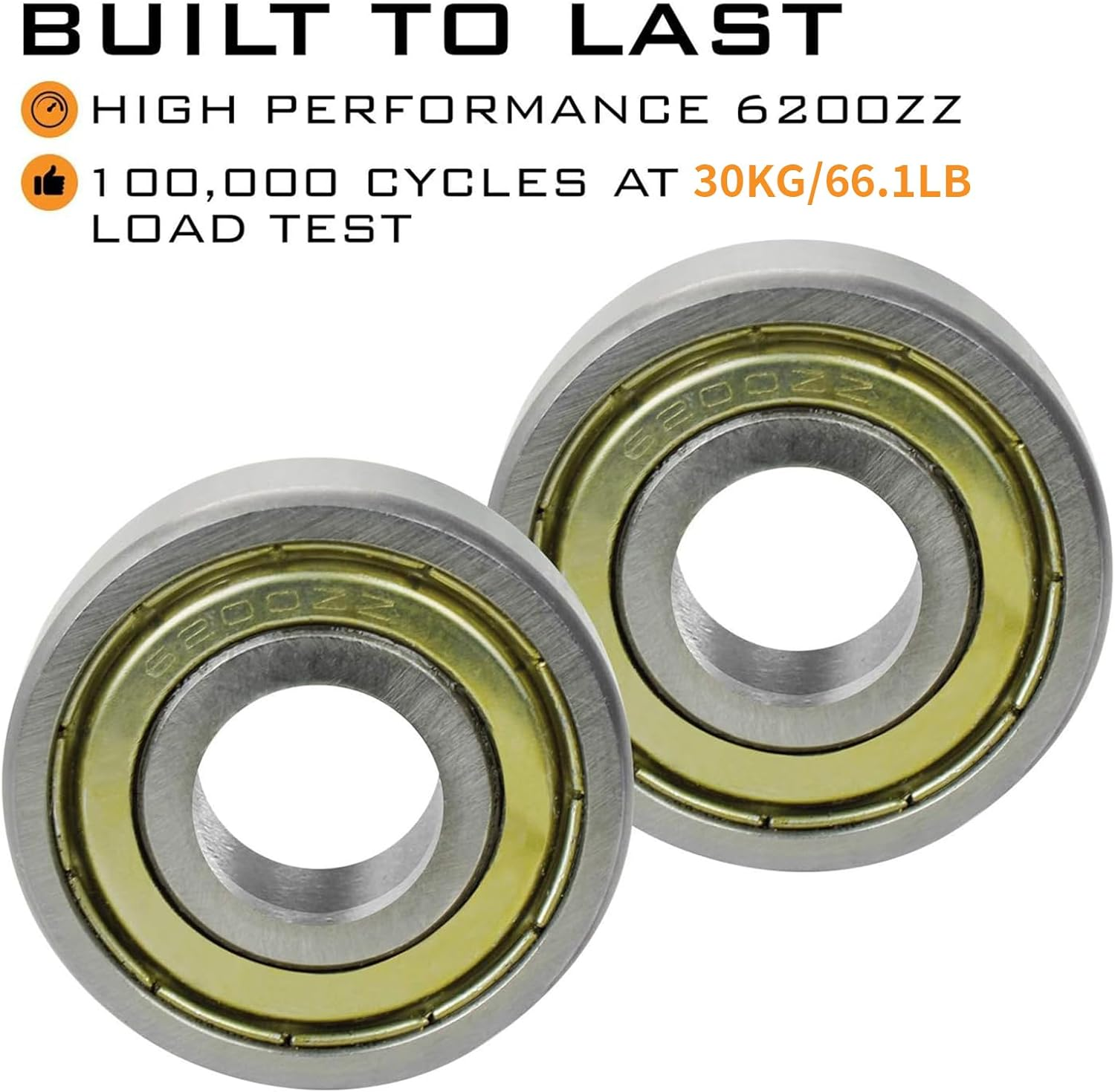 Snokay 8 PCS 1.8"/4.6 CM Nylon Garage Door Rollers with Stem, Durable Replacement for Smooth and Quiet Operation, Fits Sliding & Double Door Tracks, for Residential and Commercial Garage Doors image number 5