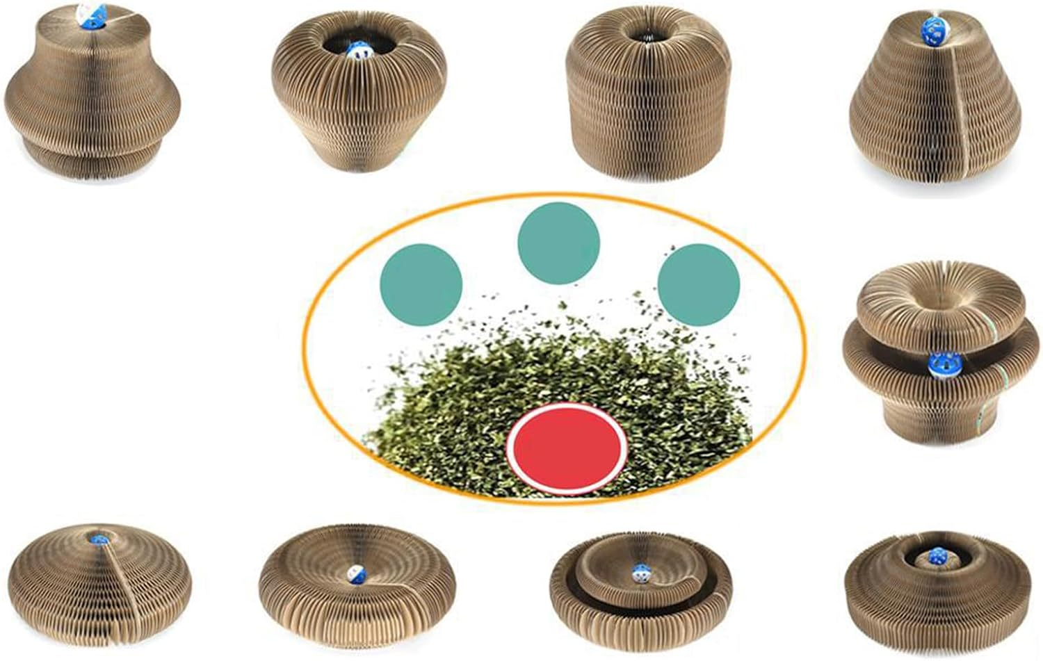 Cat Scratching Pad, Magnetic Cat Scratching Cardboard, Kitten Bed Scratch Rest Corner for Claws Climbing Indoor Outdoor Furniture Living Room Floor Bedroom image number 6