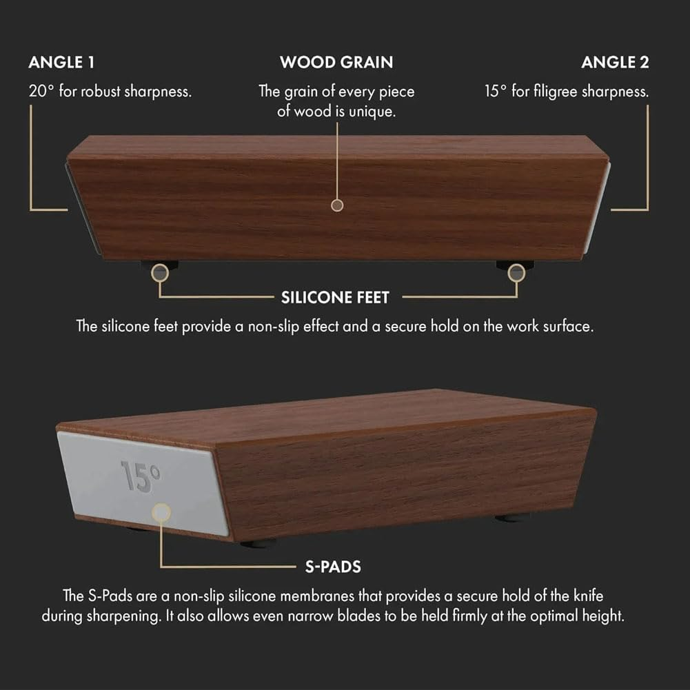 Rolling Knife Sharpener with 15-20 Degree Sharpening,Tumbler Rolling Knife Sharpening System for Kitchen Knives, Knife Sharpener Kit,Chef'S Knife Sets image number 5