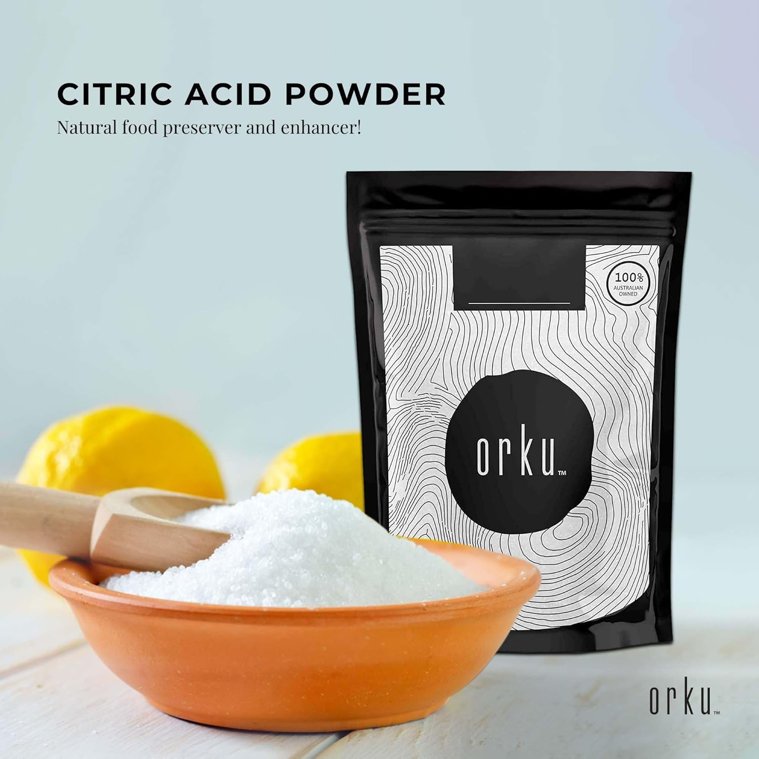 2Kg Citric Acid Powder - Food Grade Anhydrous GMO Free Preservative C6H807