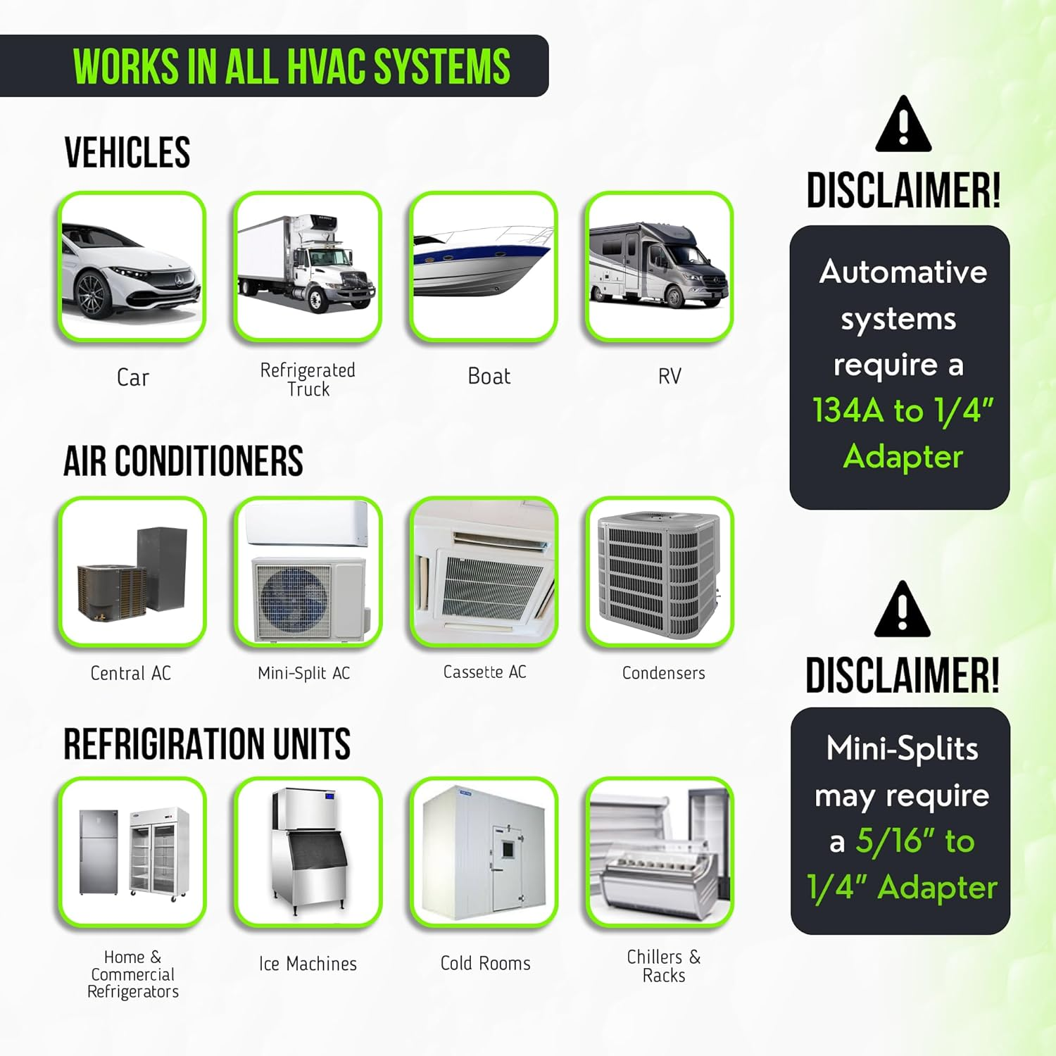 Leak Saver Direct Inject AC Leak Sealer Small System | AC Stop Leak for Most HVAC Systems up to 1 Ton | Works with All Systems & AC Refrigerants | Made in the USA