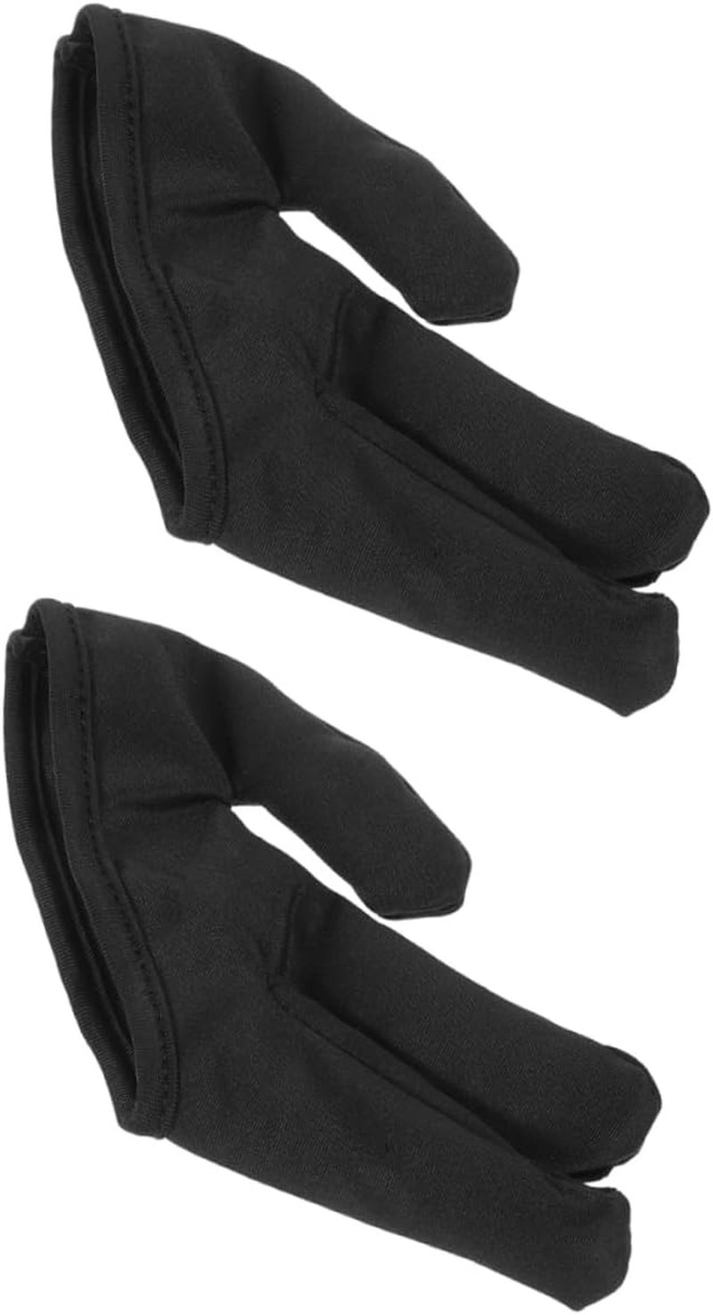 Heat Resistant Curling Wand Gloves 2Pcs Three Finger Covers for Hair Styling Straightener Protection Suitable for Home and Salon Use image number 5