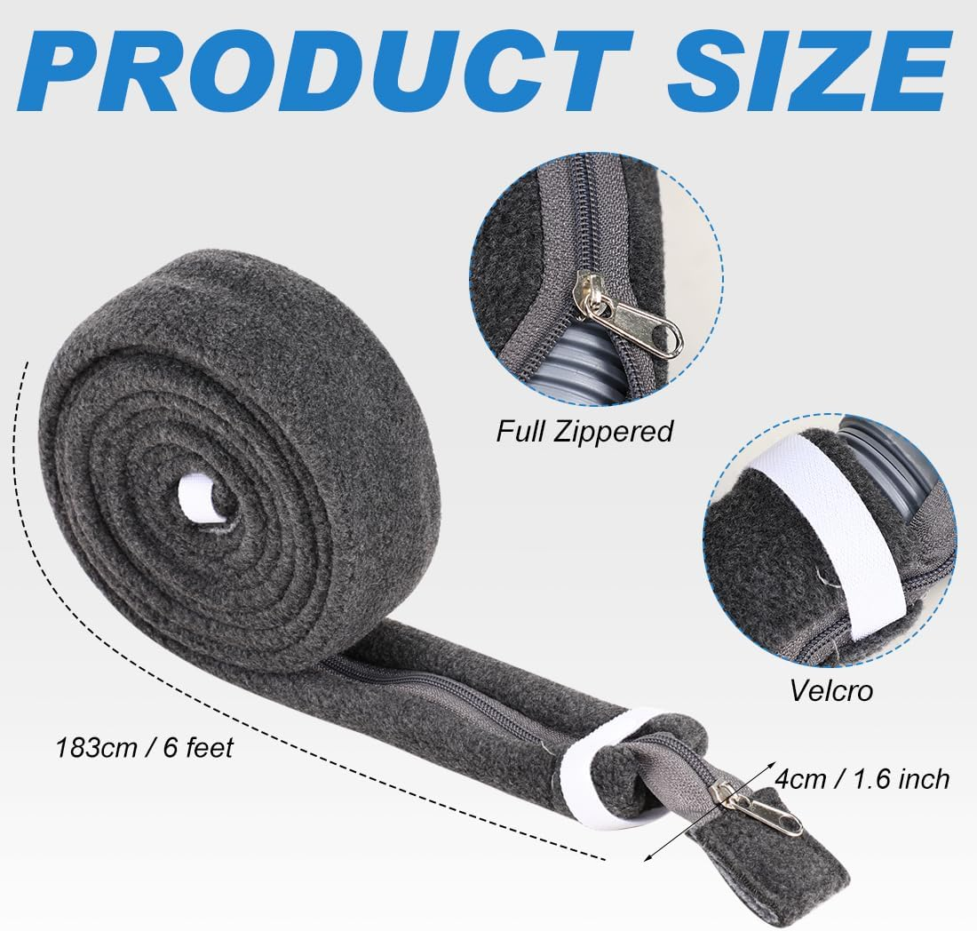 Hose Cover for CPAP Heated Tubing Wrap Slim Tube Cover for CPAP 6Ft Insulator Sleeve Skin Safe Quality No Condensation for Most Tubing Covers image number 4