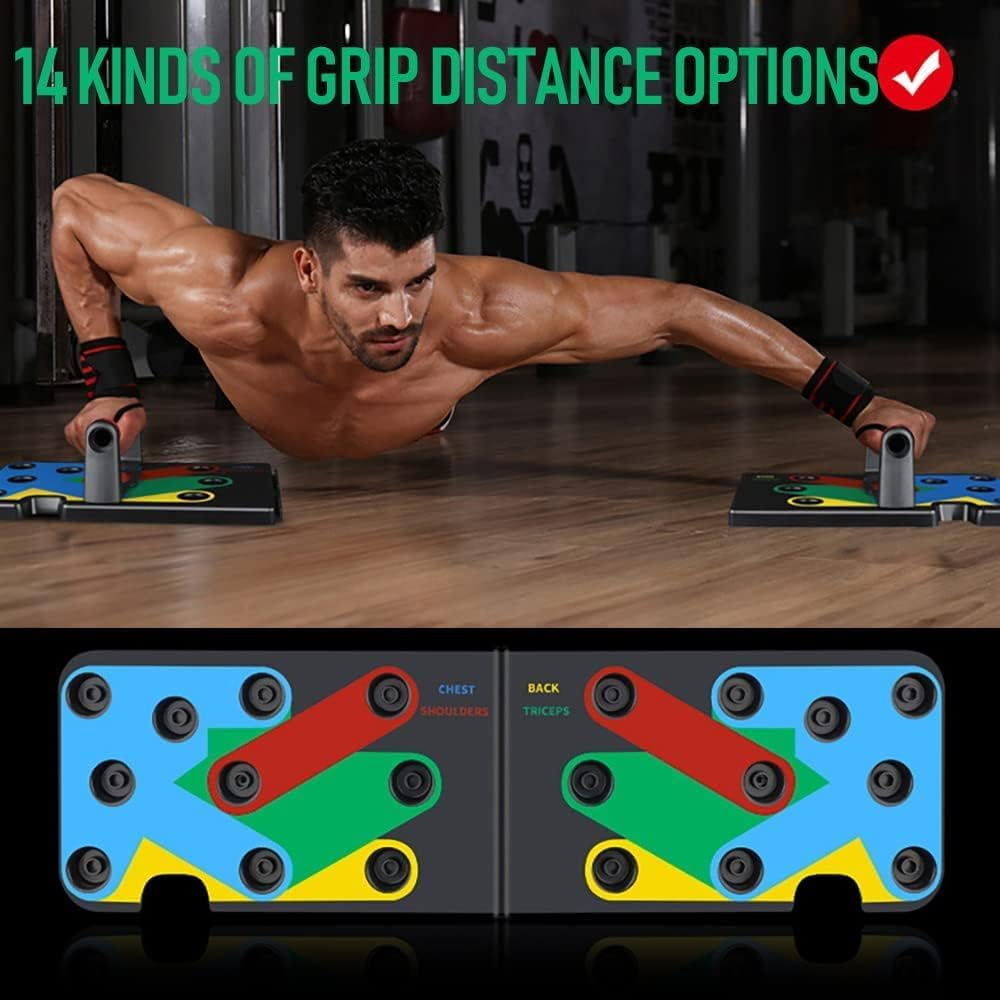 WOYAODONG Push up Board Fitness Equipment，Push up Bar Core Muscle Trainer，Portable Adjustable Pushup Board for Muscle Training for Home Office Workout image number 4