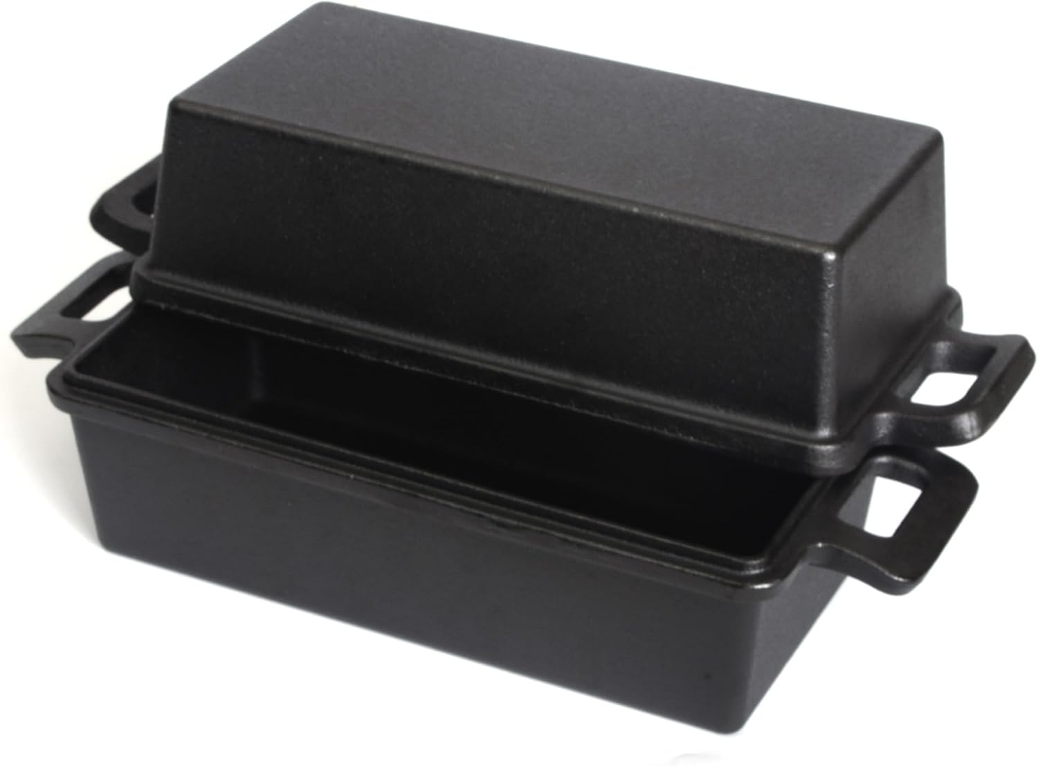 2-In-1 Cast Iron Bread Loaf Pan Tin with Lid &ndash; Dual Use Baking Dish with Ergonomic Handles, Pre-Seasoned for Oven Cooking image number 6