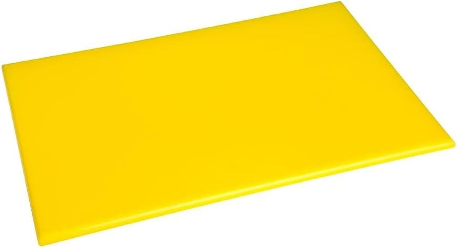 Hygiplas High Density Chopping Board, Green, 450 X 300 X 12 Mm Size - 17.7"L X 11.8"W, Yellow