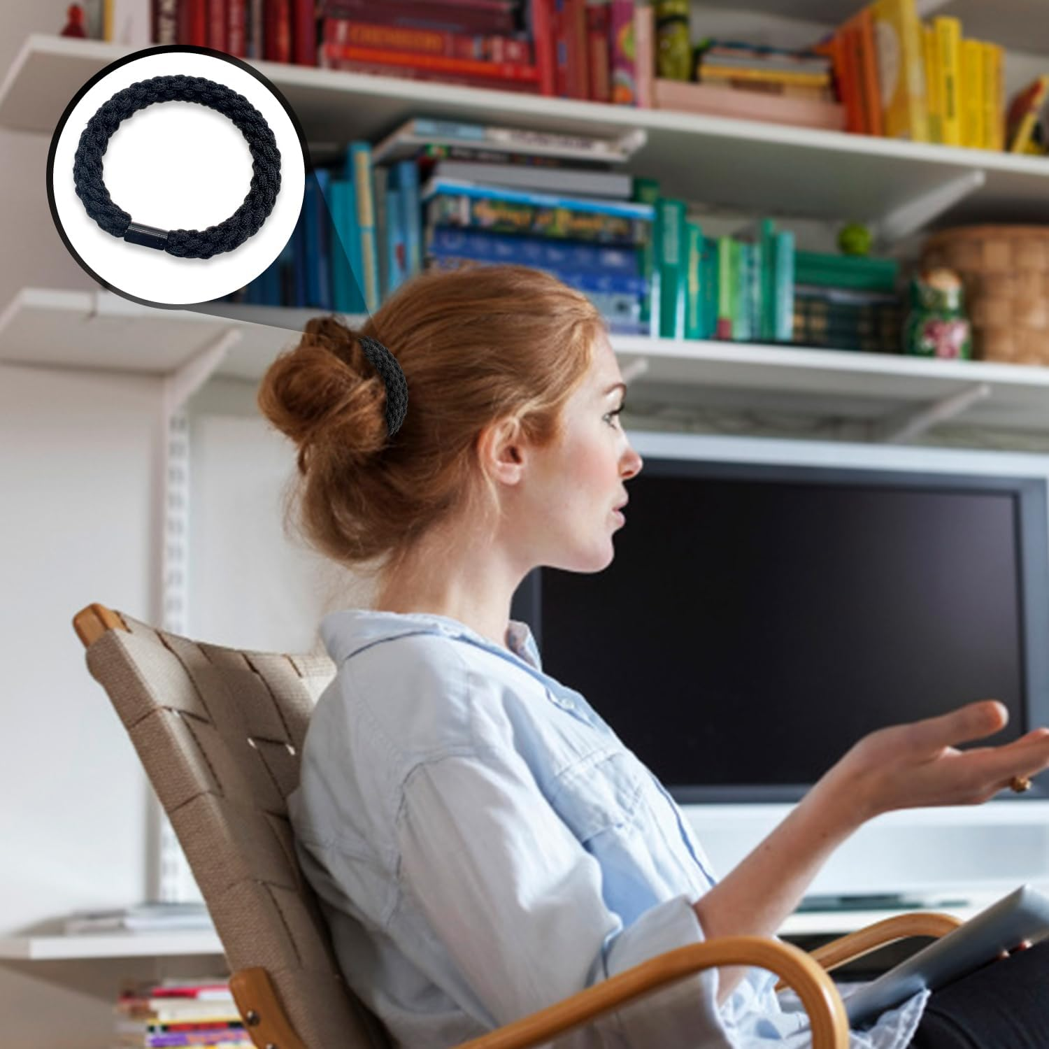 15 Black Hair Ropes, Elastic Female Hair Bands, Sports Running Hair Bands, Headwear for Daily Shopping