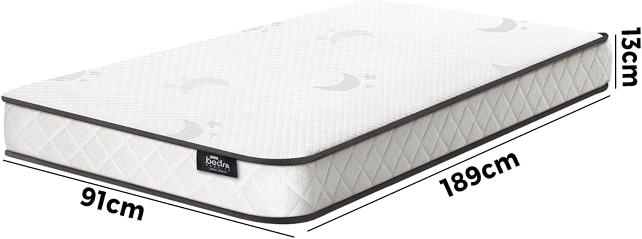 Bedra Bedding Single Mattress 13Cm Medium-Firm Bed Mattress with Bonnell Spring Foam and Knitted Cover image number 6