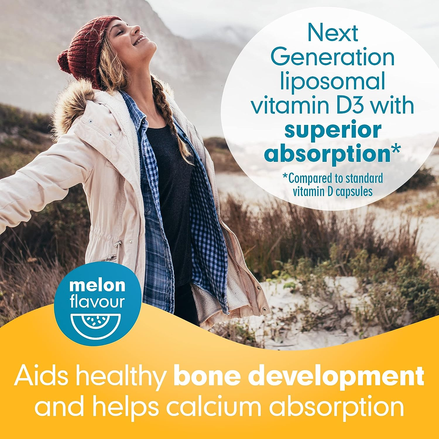 Lipo-Sachets Liposomal Vitamin D3-1000IU per Serving for Immune System Support - High Absorption Vitamin D - GMO Free, No Added Sugar - 30 Liposomal Liquid Vitamin D Packets image number 2