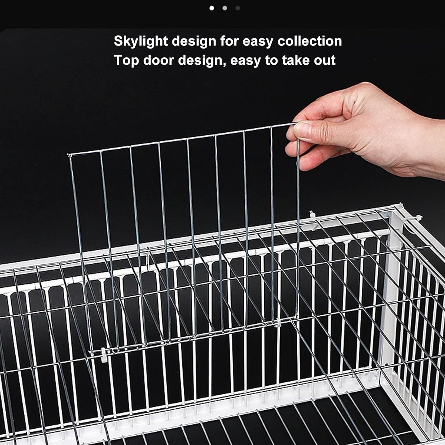 Jiawu Pigeon Dove Bird Trap Cage, Spacious Foldable Galvanised Feral Sparrow Pigeon Cage with One Way Entrance, Humane Bird Control, Trapping Pigeons Doves in Cages (Medium) image number 6