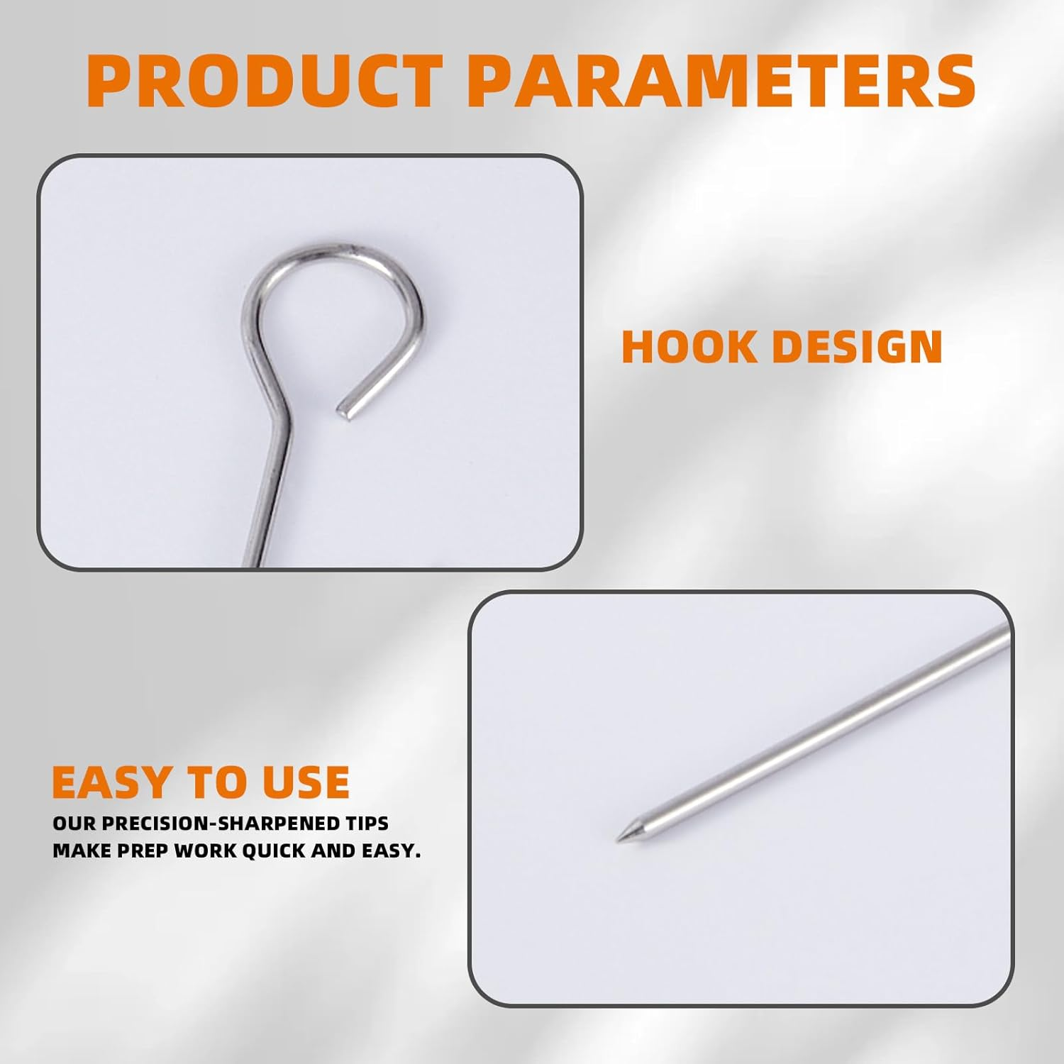 30 Pcs BBQ Metal Skewers Stainless Steel, Food-Grade 30Cm and 20Cm Reusable Kebab Skewers for Air Fryer Grilling, Oven, and BBQ image number 5