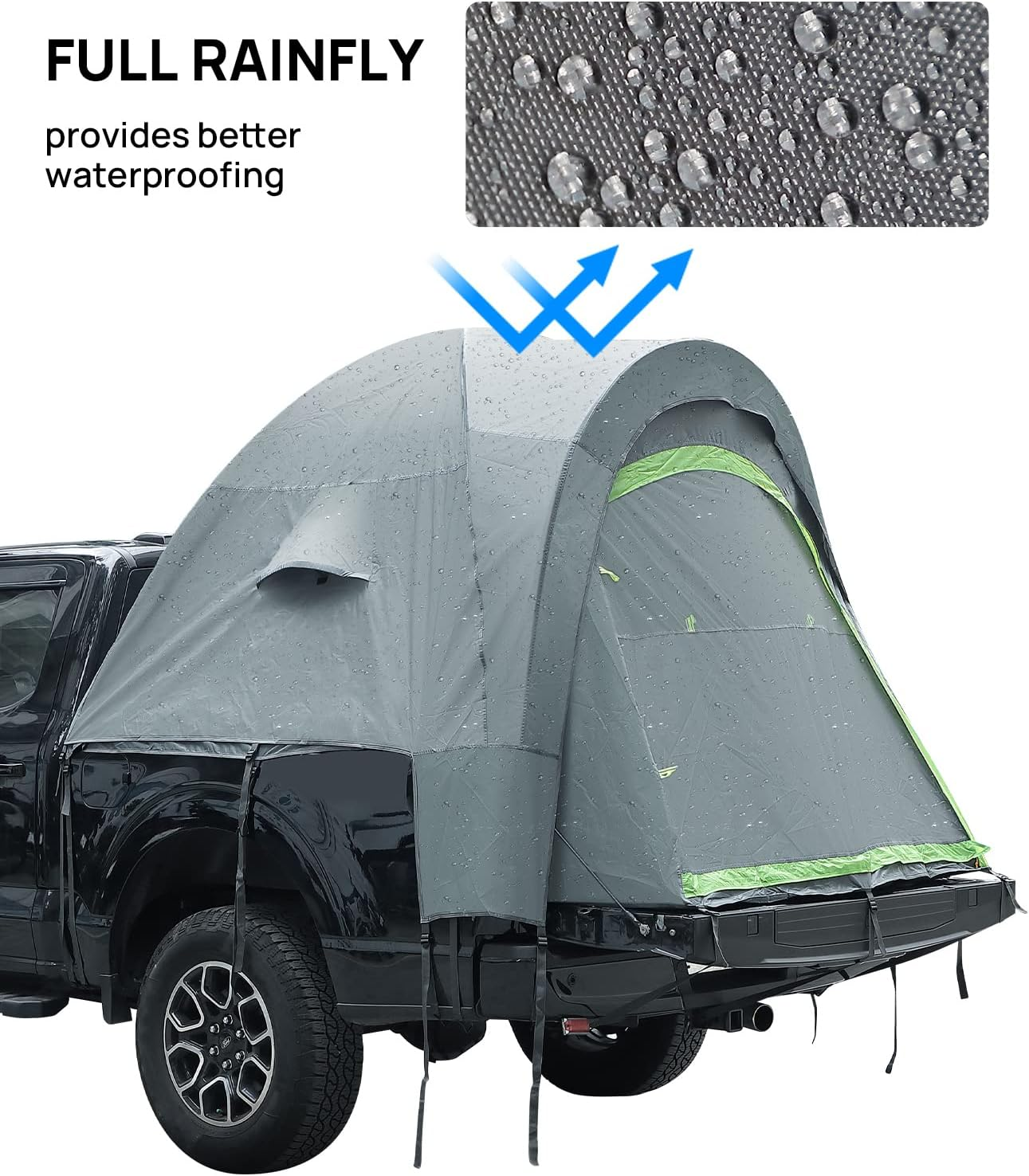JOYTUTUS Pickup Truck Tent, Waterproof Pu2000Mm Double Layer for 2 Person, Portable Truck Bed Tent image number 5