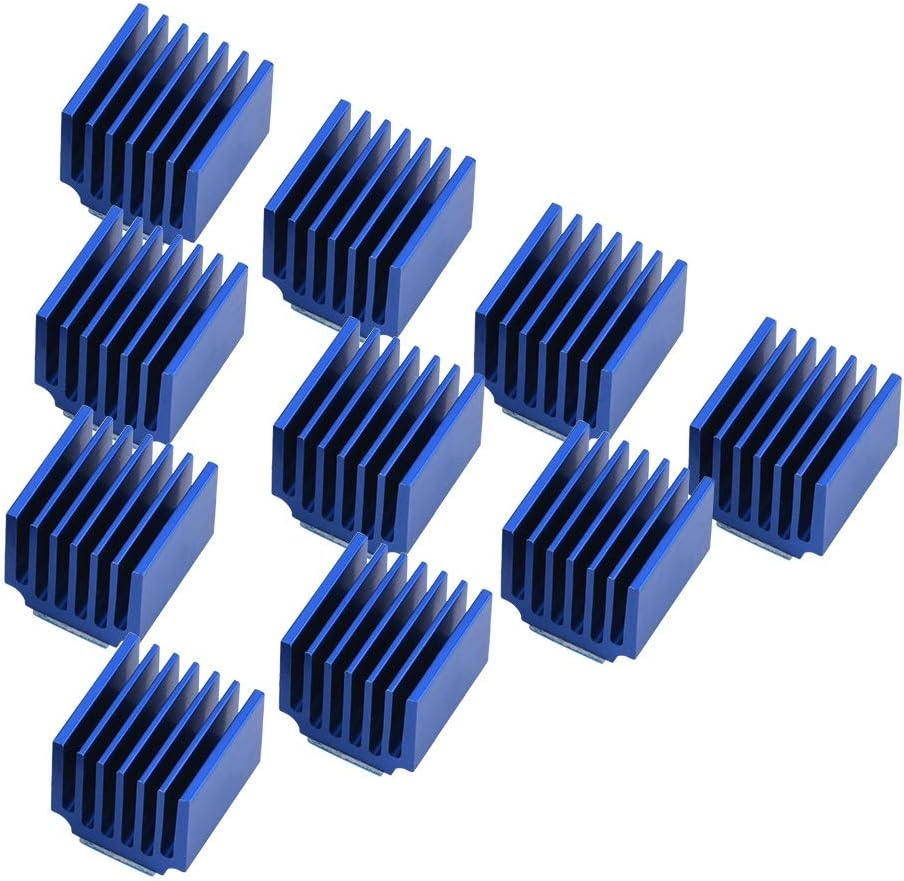 10Pcs Aluminum Stepper Motor Driver Heatsink Cooling Fin with Back Glue Suitable: for 3D Printer TMC2100 / Stepper Motor Driver image number 6