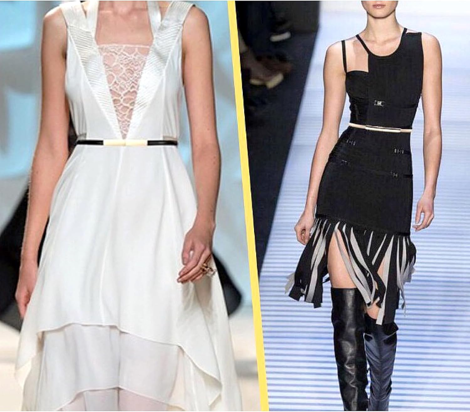 Women'S Belt Dress Fashion Patent Leather Belts Adjustable 22"- 36" Skinny Slim Belt Leather Gold Color Buckle Waistband - 2-Pack, Black  Gold image number 2