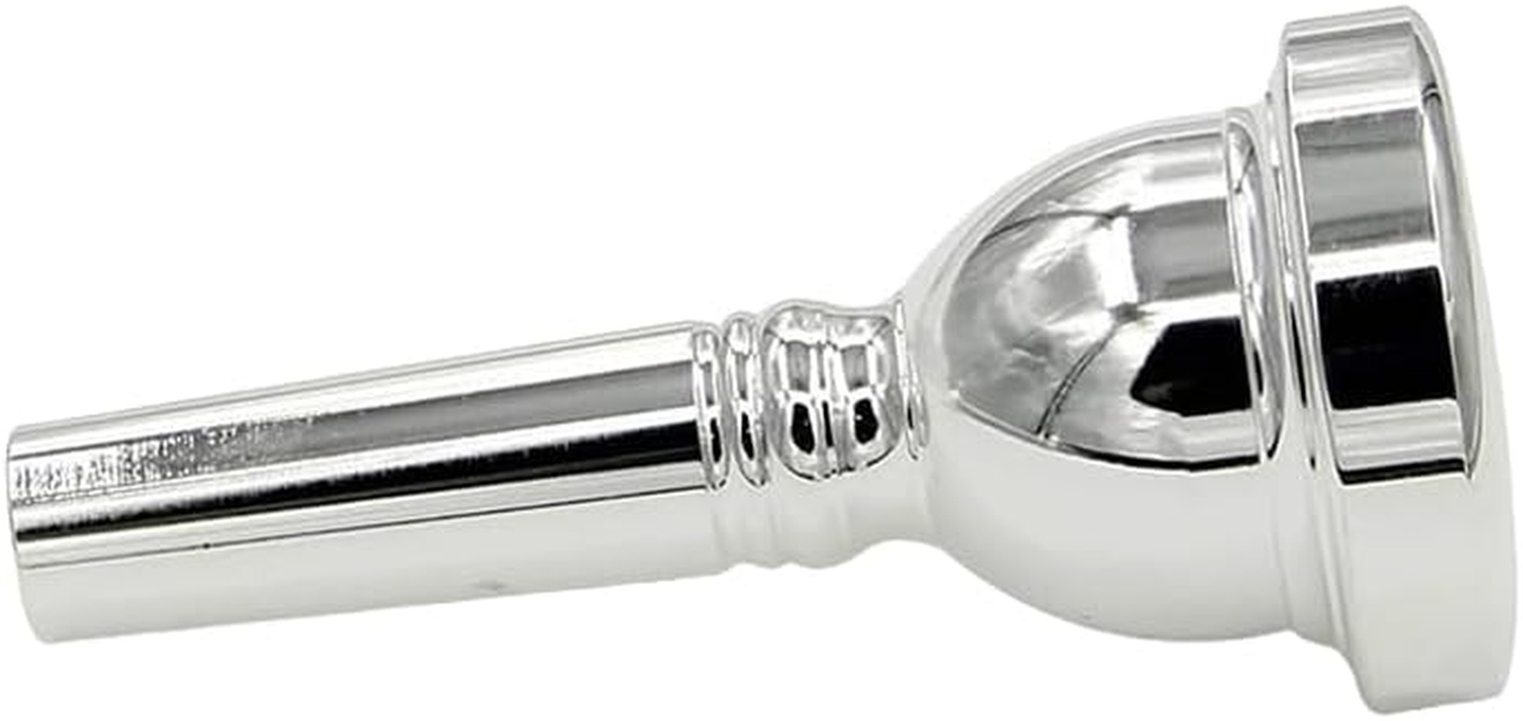 6 1/2AL Silver Trombone Mouthpiece, Euphonium Mouthpiece for Superior Sound, Brass Instrument Accessories, Compatible with Baritone and Tenor Trombone image number 2