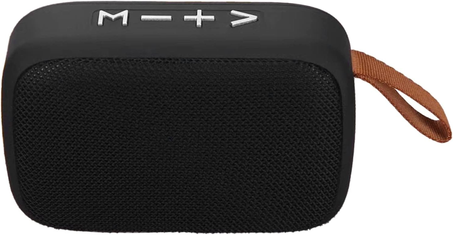 Mini Speaker, Subwoofer, Portable Wireless Speaker with Memory Card Support, Hand Strap, Black image number 2