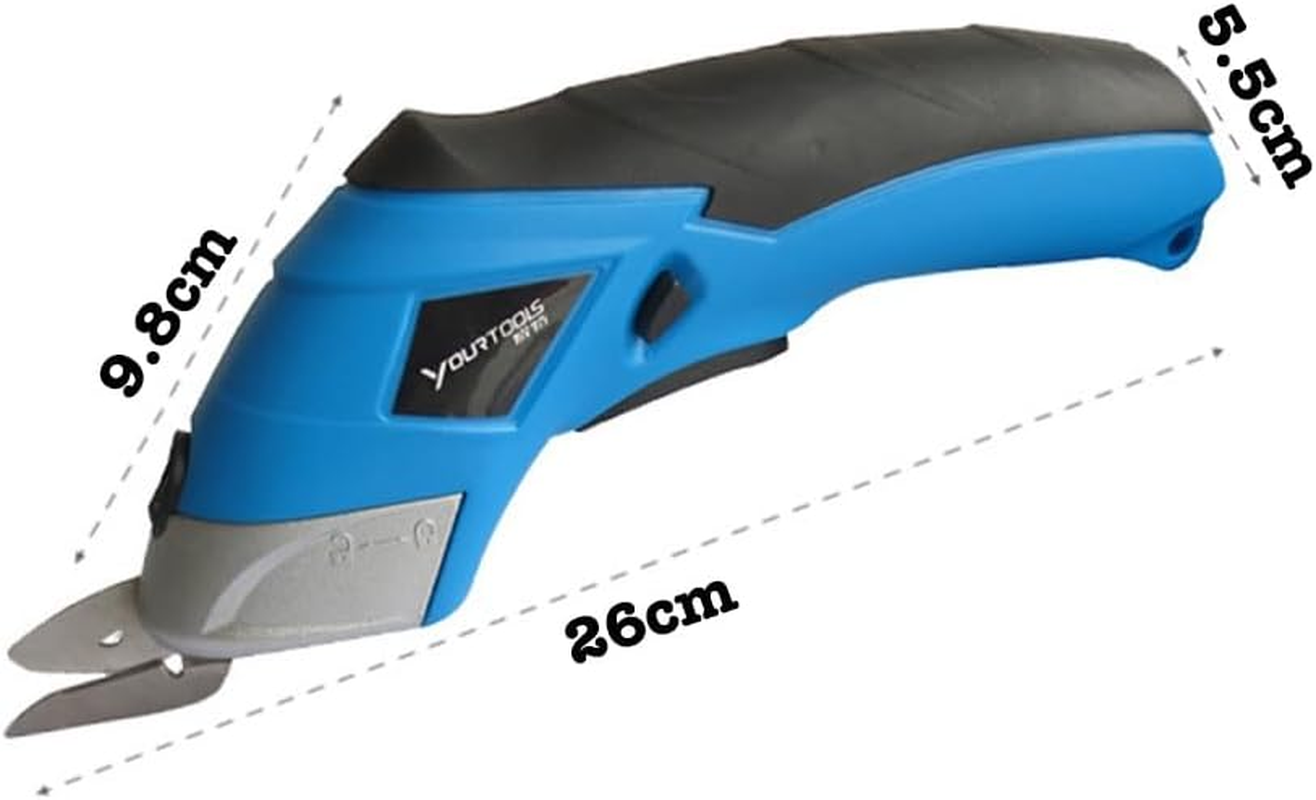 Electric Scissors, Cordless Fabric Scissors, 10000RPM Fabric Cutting Tool with 2 Blades, Rechargeable Powerful Shears, 20W Cardboard Carpet Leather Felt Cutter image number 3