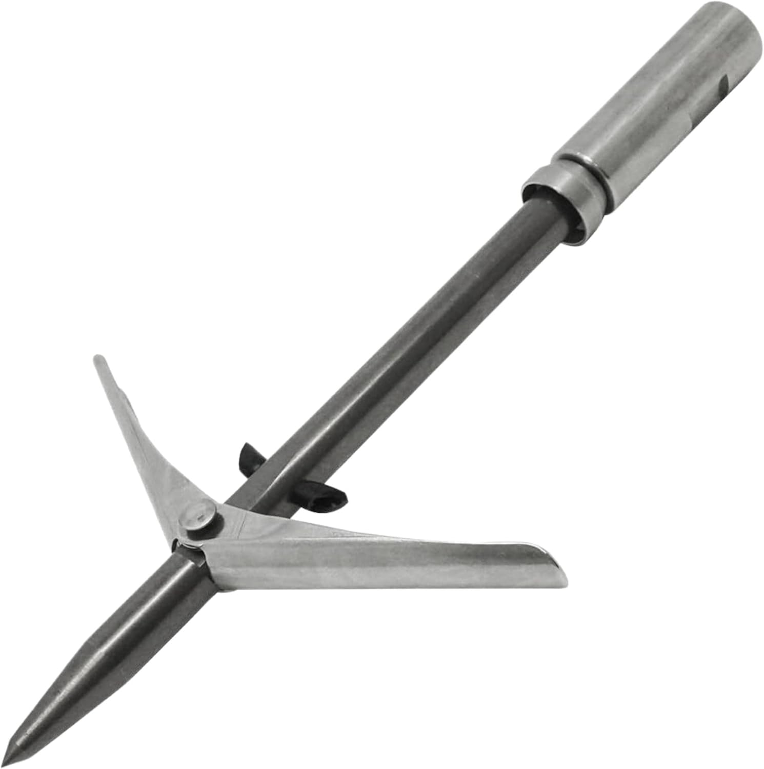 Scuba Choice 6Mm Twin Barb Double Wing Pole Spear Tip with Keeper, Durable Stainless Steel, Compatible JBL & Other Threads, Premium Spearfishing Gear
