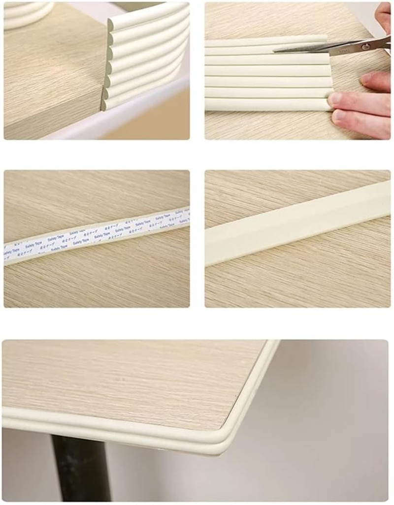 Edge and Corner Protector, 2M Baby Proofing Guard Coverage Safety Bumper DIY Edge Corners for Child Safety, Furniture Protect (Beige) image number 5