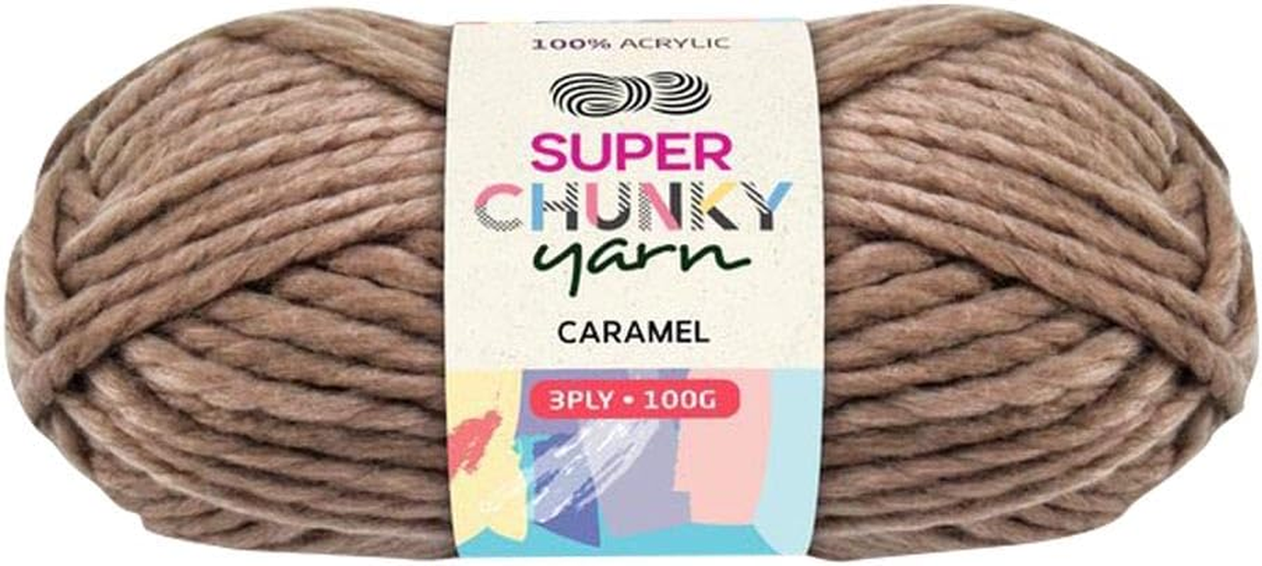 Yatsal Super Chunky 3-Ply Knitting Wool Yarn 100 G, Camel