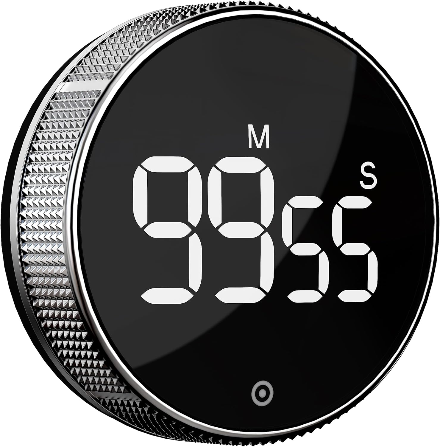 Bluesnail Kitchen Timer with LED Digital Display Smart Efficana for Home Classroom Gym Office, Volume and Brightness Adjustable Productivity Timer (Silvery) - All Black image number 3