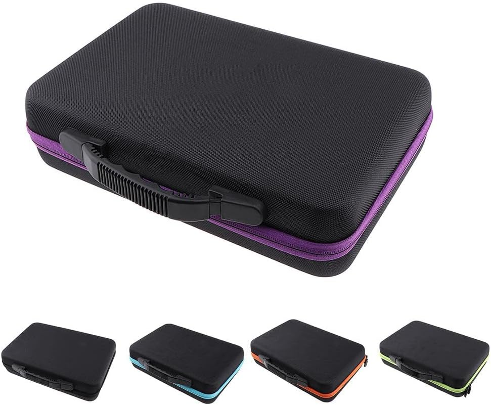 Segolike 60 Bottle Storage Container Makeup Bag Essential Oil Carry Case Holder Box - Black image number 3