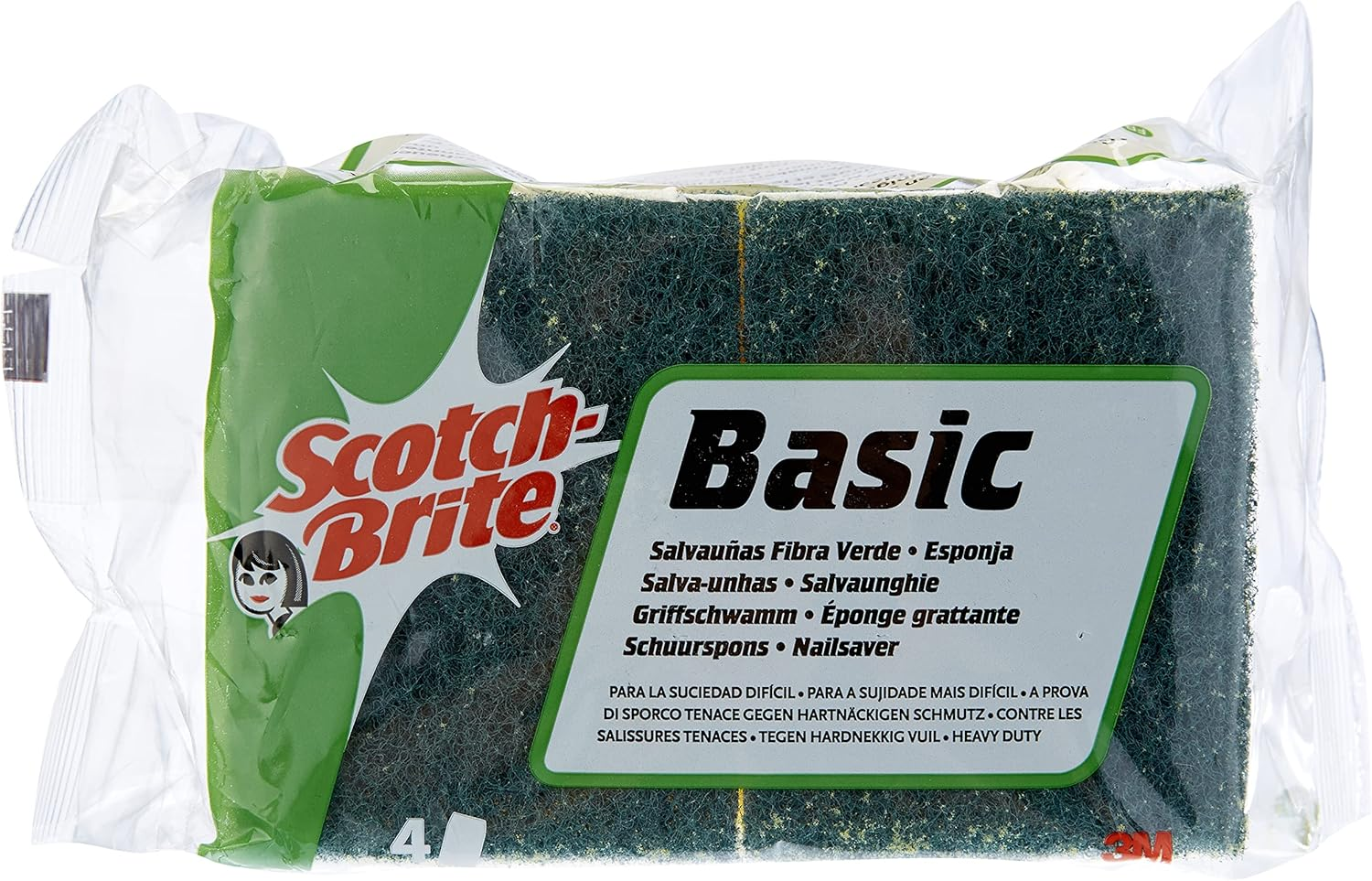 Scotch-Brite Green Fibre, Composite, Multi-Colour, 0.32 X 0.18 X 0.25 Cm image number 5