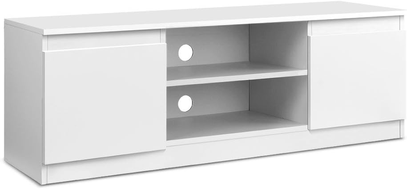 Artiss TV Unit Cabinet Entertainment Units, Wood Stand Table Cabinets Storage Shelf Organiser Cupboard Home Living Room Bedroom Furniture, with 2 Deep Drawer and Cable Management Holes White image number 1