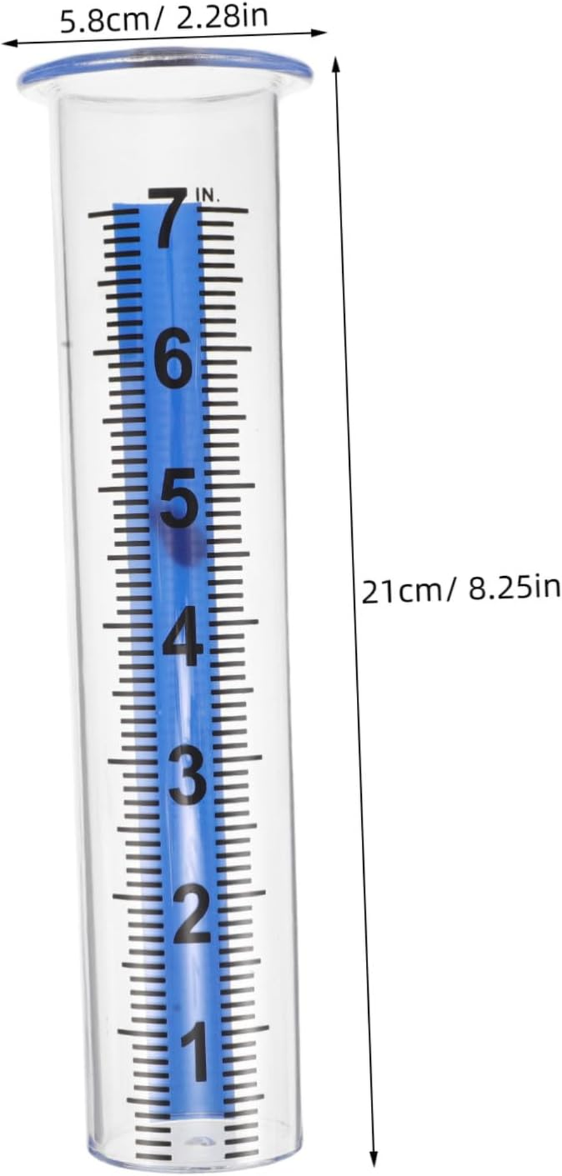 Balacoo 4PCS Accurate Rain Gauge Tubes for Outdoor Garden Lawn Backyard and Greenhouse Weatherproof Frost-Resistant Plastic Replacement Windproof Design for Precise Water Measurement image number 3