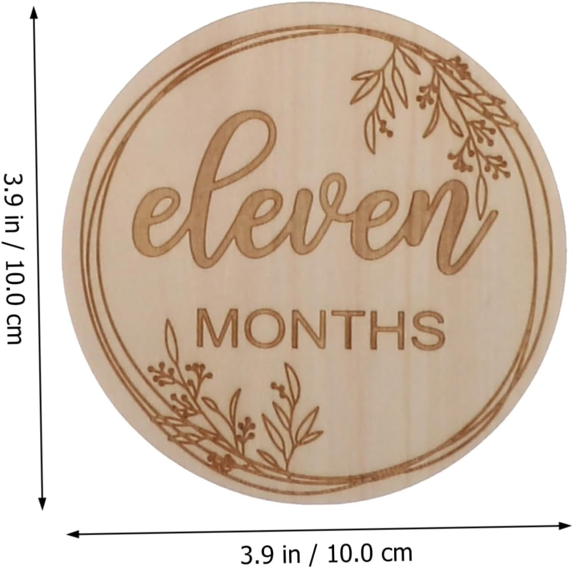 1Set Newborn Milestone Cards Wooden Growth Cards for Birth Memories Recording Monthly Milestones Reusable Lightweight Design image number 2