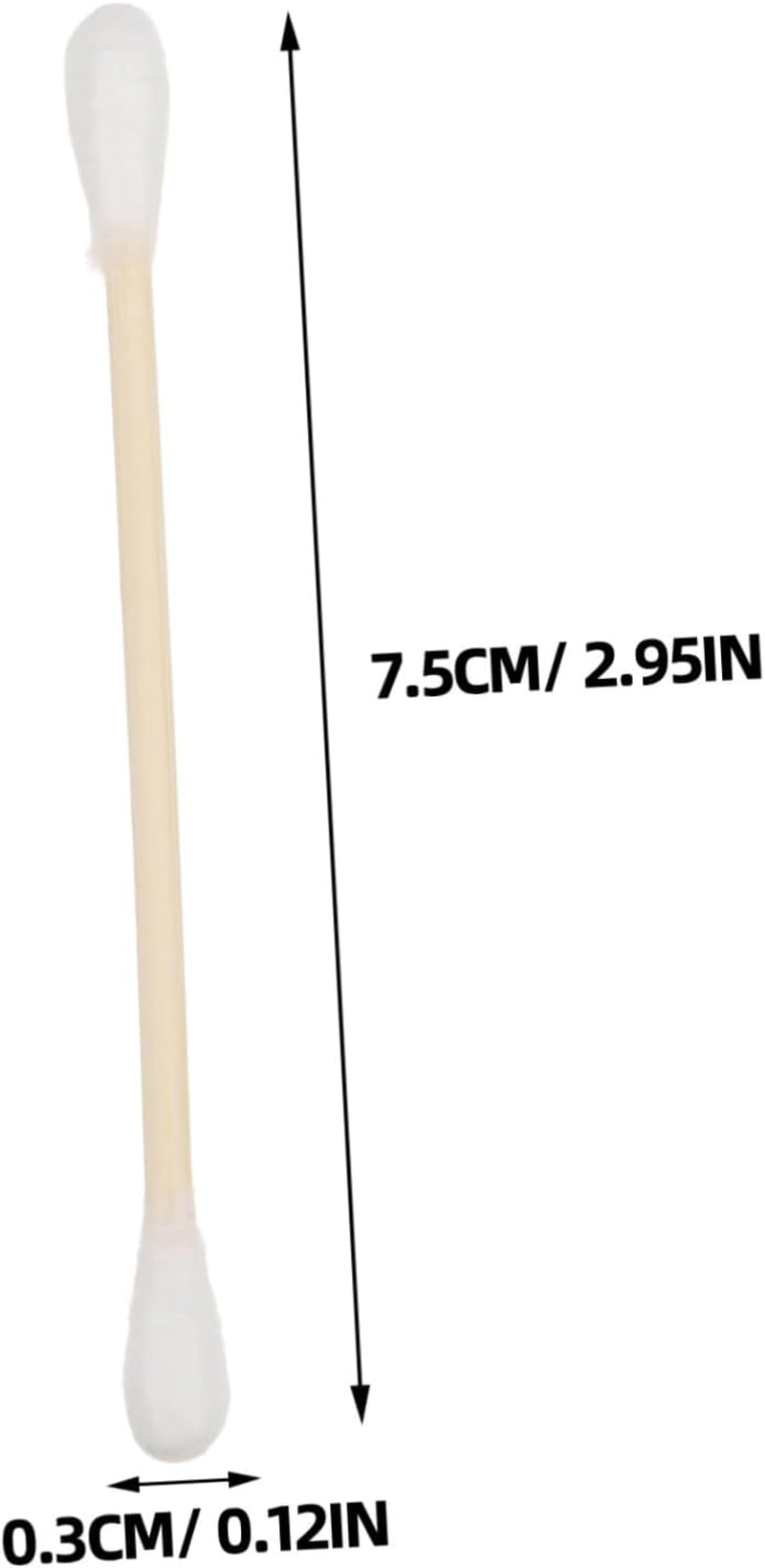 GARVALON 100Pcs Cotton Tips Makeup Cotton Swabs for Ear Cleaning Applicator Sticks Travel Kit image number 5