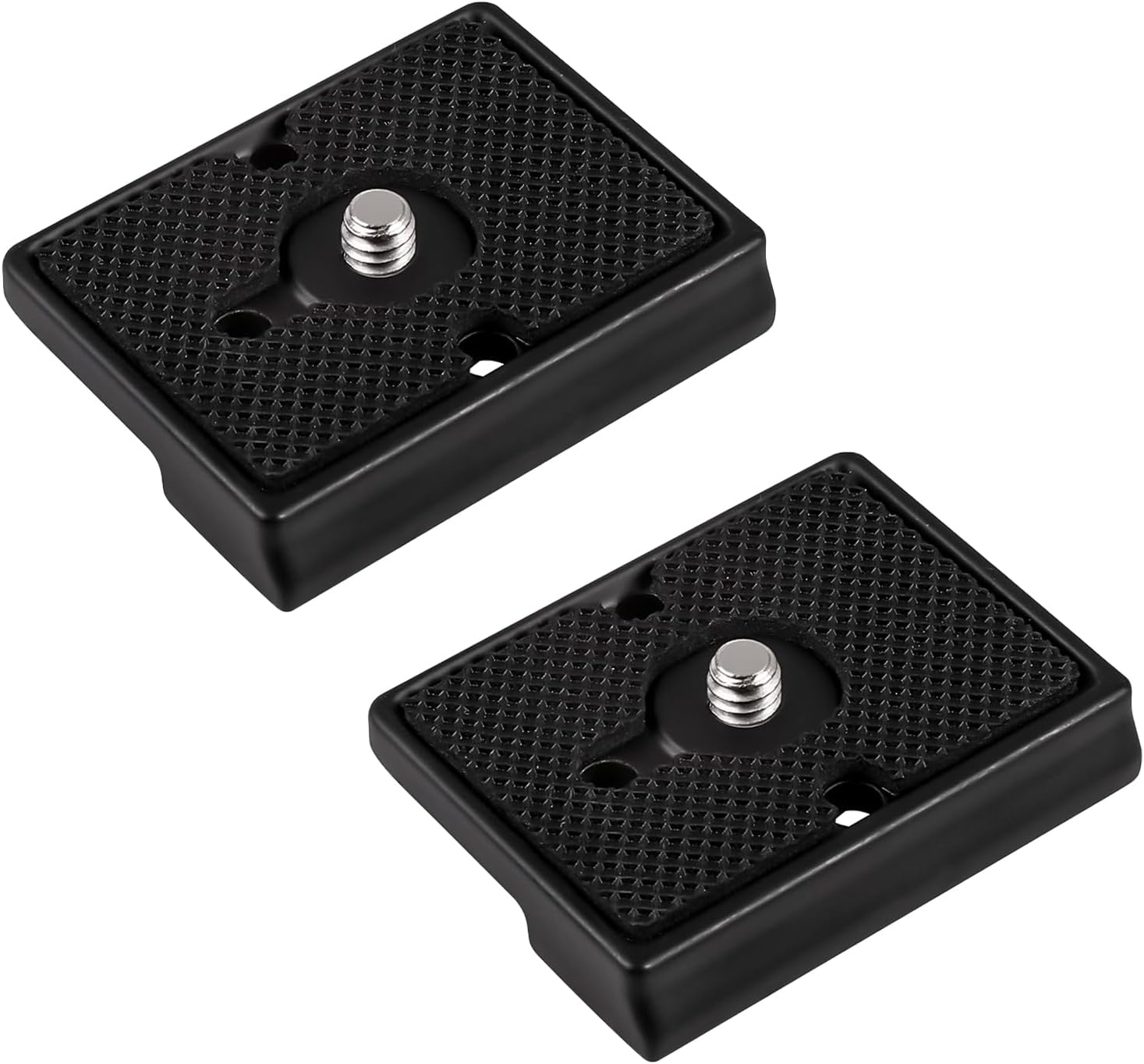 Pack of 2 Camera Quick Release Plates, Quick Release Plate Compatible with Manfrotto 200PL-14, Quick Release System Tripod Removable Plate Made of Aluminium Alloy with 1/4 Inch Screw for Mirrorless image number 1