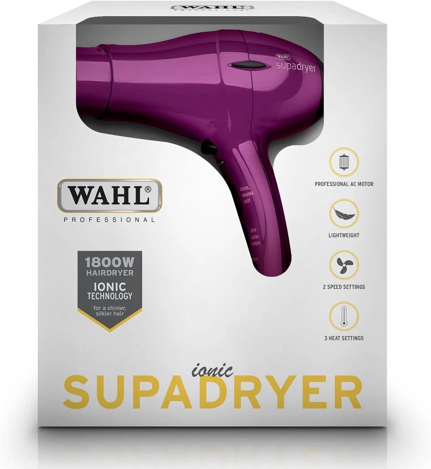 Wahl Supadryer Ionic Hair Dryer Purple image number 3