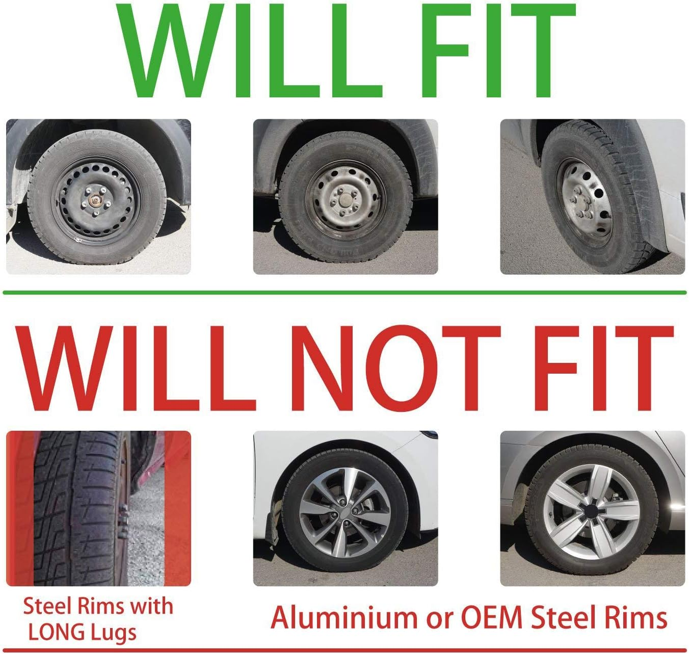 ZUXIM 4Pcs Set 15 "Inch Hubcaps Wheel Rim Cover Glossy Black with Gray Insert Alloy Wheel Center Cap image number 1