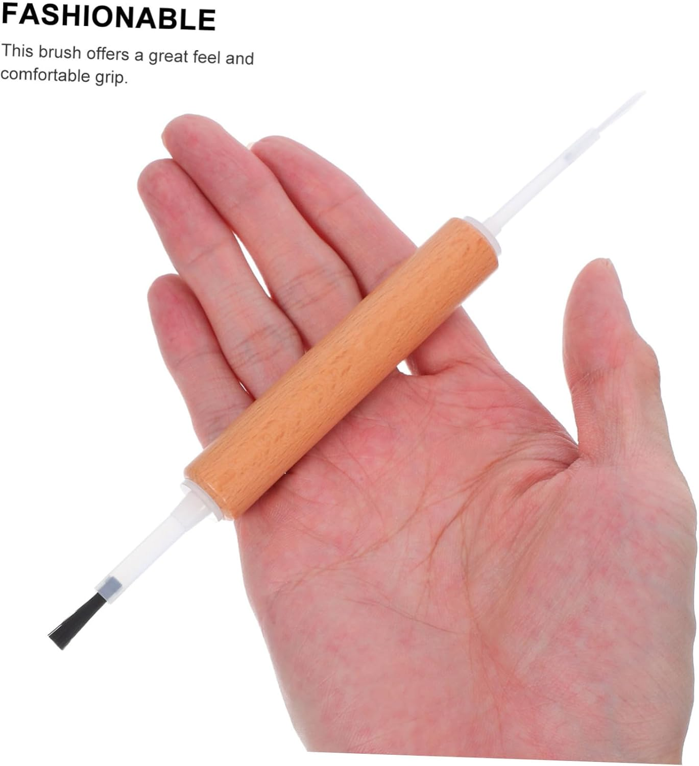 DECHOUS Durable Nail Art Brush Set with Solid Wood Handles Double Ended Detailing Nail Brushes Suitable for Home and Salon Use for Beginners and Professionals image number 1