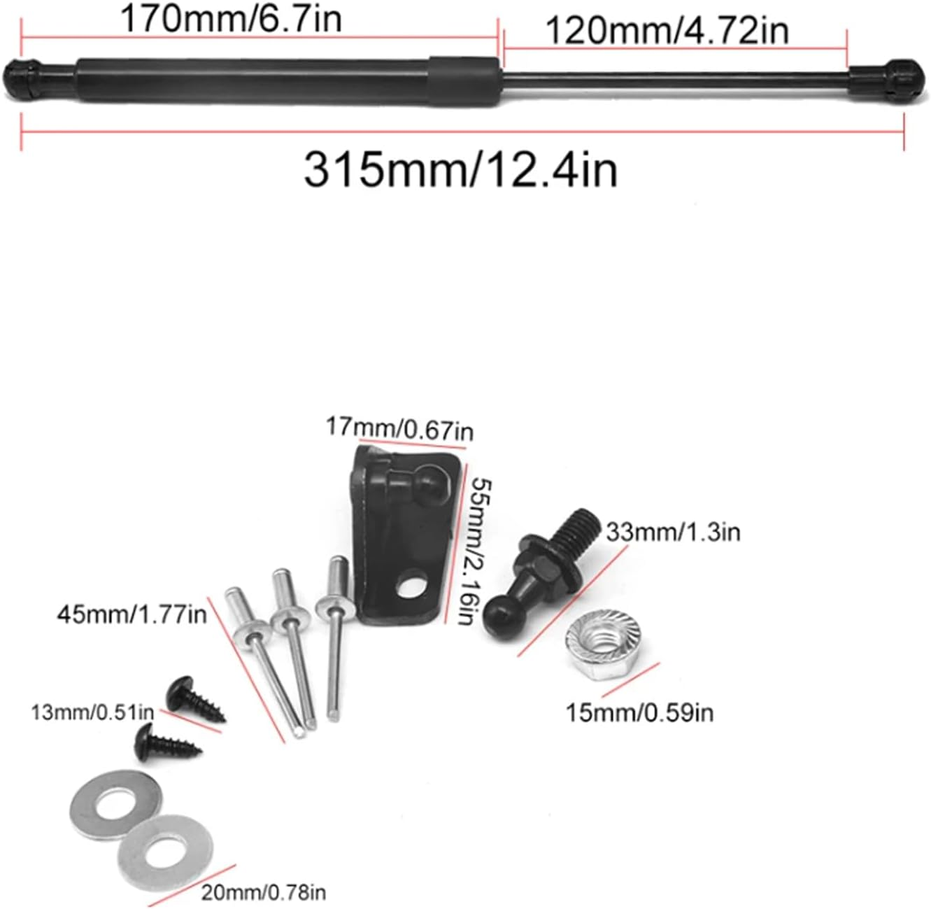 Barn Door Kit Gas Strut Set Fit for Nissan Patrol GU Y61 Series 1/2/3 Small Barn Door