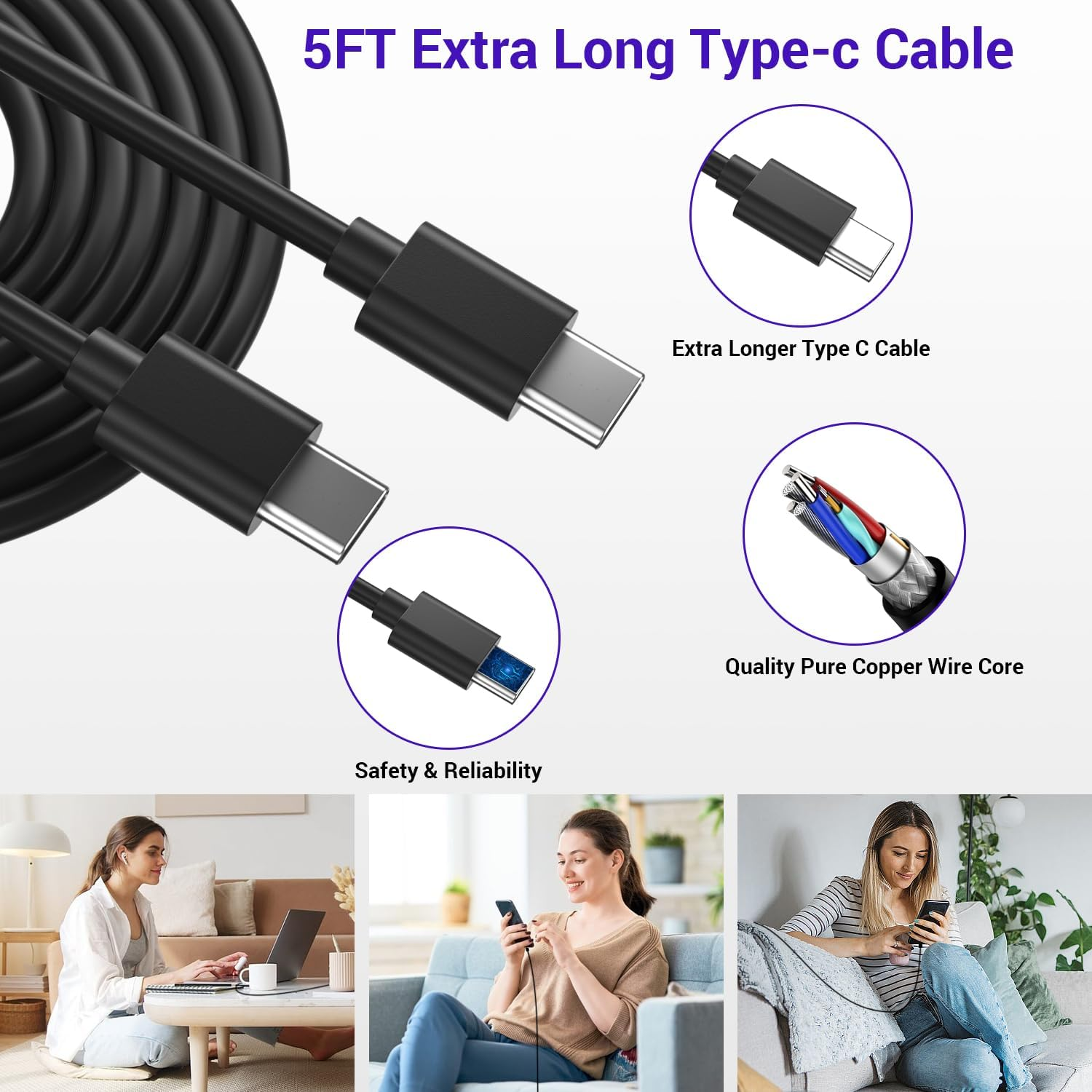 25W Super Fast Charger Compatible with Samsung,25W USB C Charger USB-C to C Cable, Wall Plug Compatible with Samsung Galaxy Ultra S24/S23/S22/S21[2-Pack] image number 4