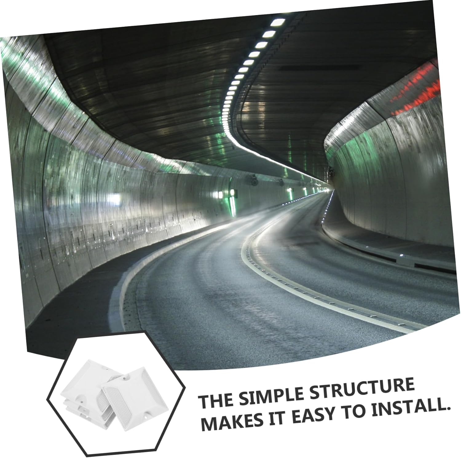 NOLITOY 4Pcs Abs Reflective Road Studs Raised Pavement Markers for Enhanced Nighttime Safety High Visibility Reflectors for Driveways and Roads Traffic Safety Signs image number 6