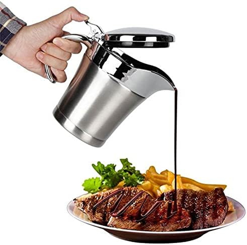 750Ml Gravy Boat Stainless Steel Body &ndash; Double Insulated Jug Ideal for Gravy, Custard & Cream