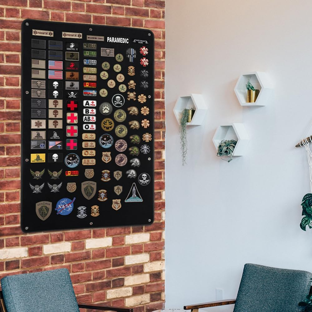 Uikro Tactical Patch Board, Military Patches Display Organizer for Collection Army Combat Morale Emblems image number 1