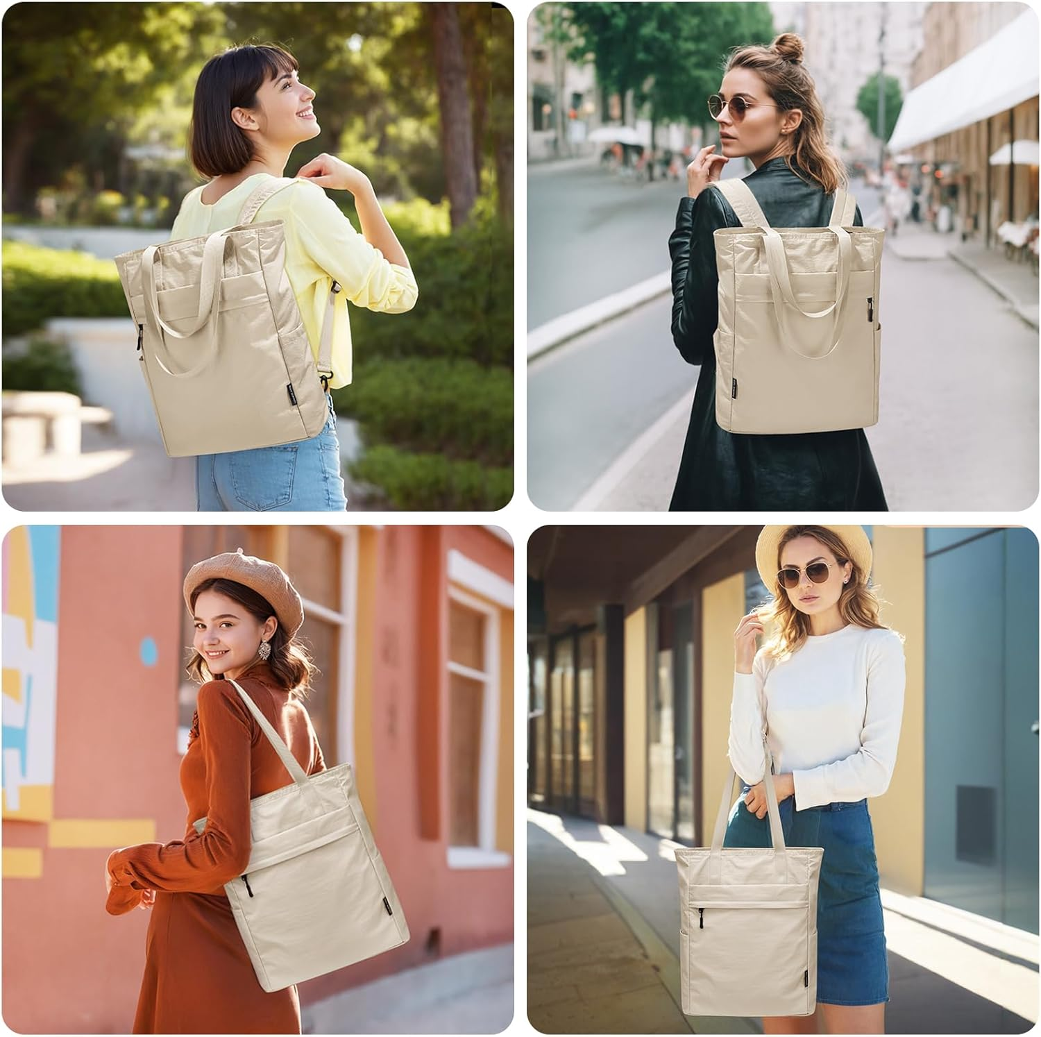 GOLF SUPAGS Foldaway Convertible Tote Backpack Lightweight Nylon Daypack Women Men City Pack Versatile for Leisure Travel image number 4