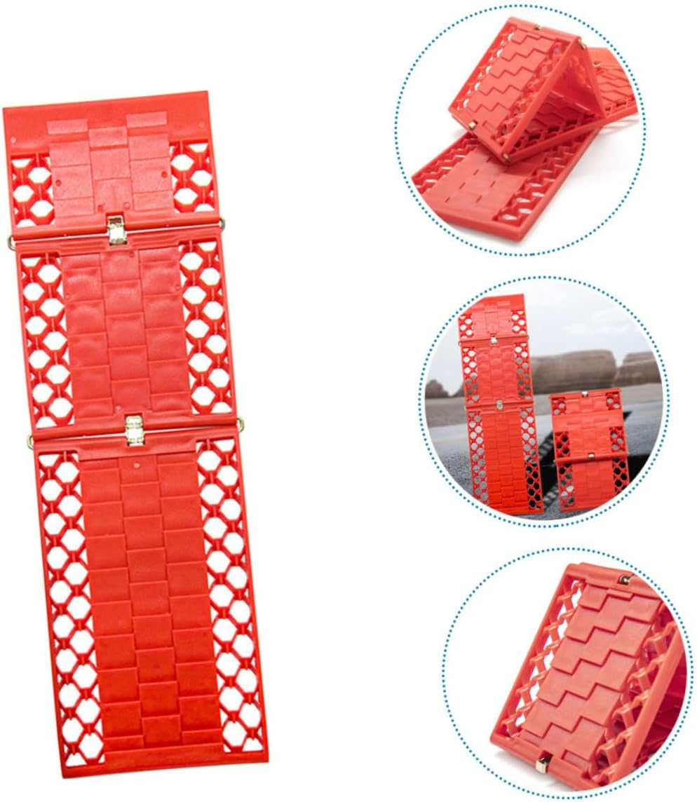 Foldable 2Pcs Car Traction Boards Set for Off-Road Recovery, Mud and Snow Anti-Slip Escape Mats, Portable Vehicle Emergency Rescue Accessories image number 6