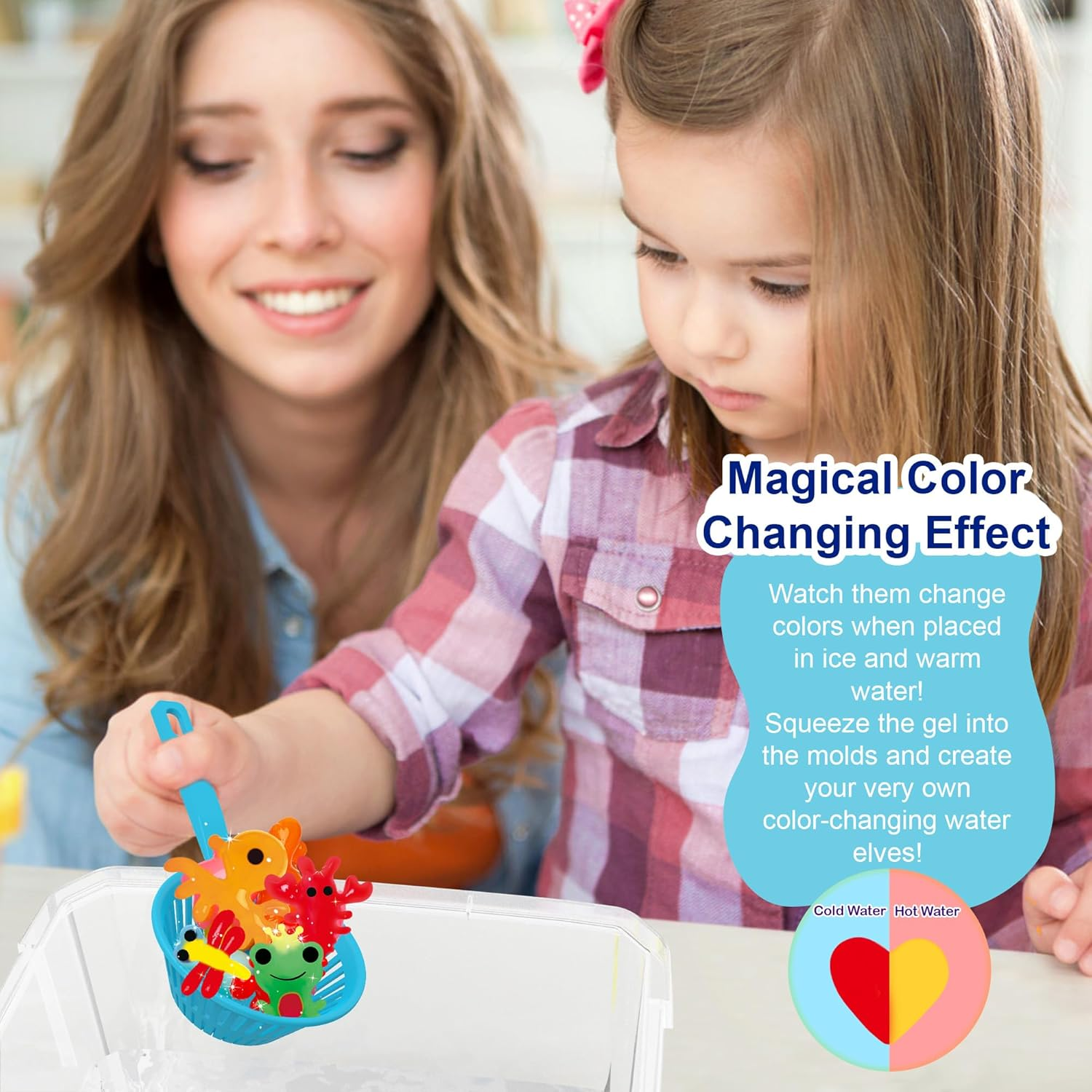 Kiditos Magic Water Elf Toy Kit &ndash; Squishies for Kids, 12 Gels + 10 Molds & 1 Bottle, Magic Gel Water Pets Sensory Toy, DIY Craft Kit & Refill, Party Favors, Birthday & Xmas Gifts for Kids Ages 3+