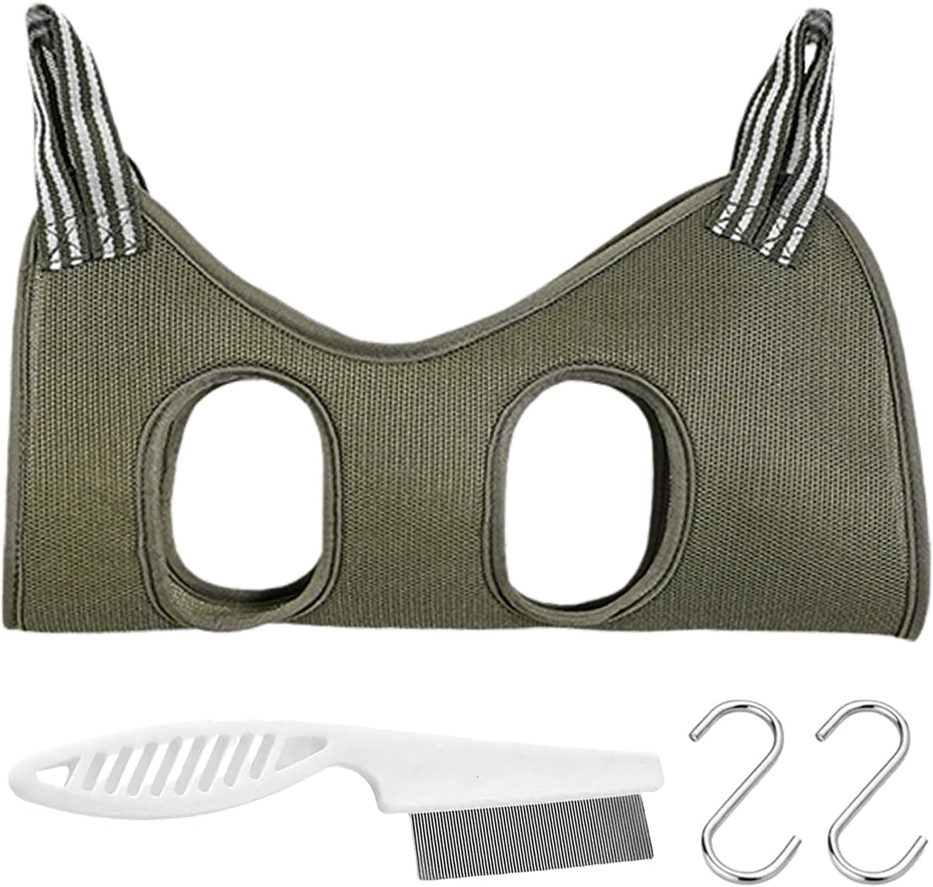ZBHDEYG 1 Pet Grooming Bag, 1 Pet Flea Comb, Pet Nail Cutting Harness, Pet Grooming Hammock, Scratch and Bite Resistant Holder, Suitable for Cats and Dogs image number 1