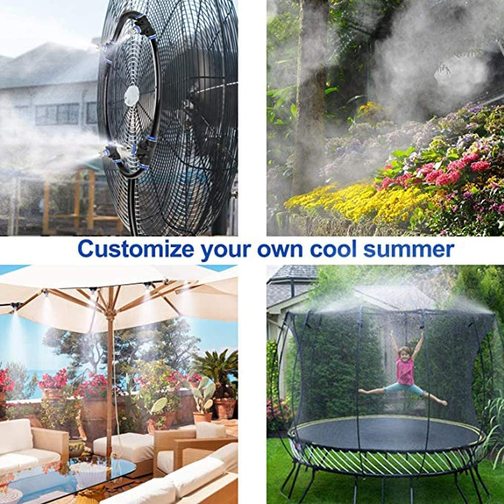 10 Pack Mist Fog Cooling Nozzles 6Mm Slip Lock Mister Water Misting Nozzle for Outdoor Landscaping Patio Garden Trampoline Umbrella