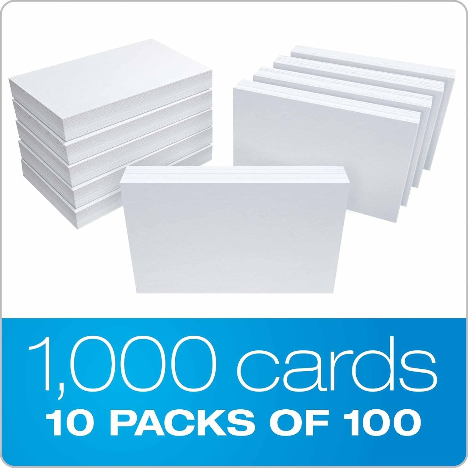 Oxford Blank Index Cards, 4 X 6 Inches, White, 10 Packs of 100 (40) image number 4