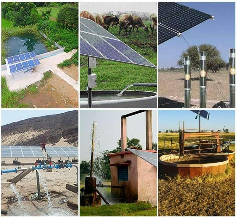 12V 3M&sup3;/H Solar Clear Water Pump Screw Submersible Bore Farm Hole Power Well image number 2